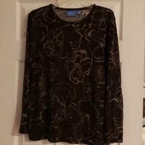 SimplyVera L womens black shirt